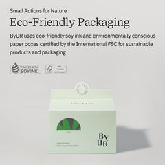 Pack highlights 30 sheets for daily routine with ByUR Green Wonder.