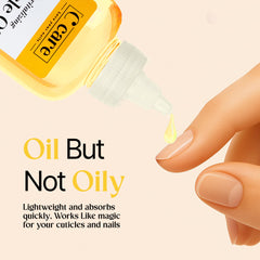 C CARE Spill-proof bottle on vanity suggests mess-free application.