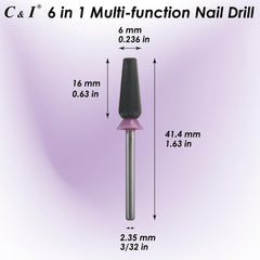 C & I drill head measures 0.236 inch diameter for accuracy.