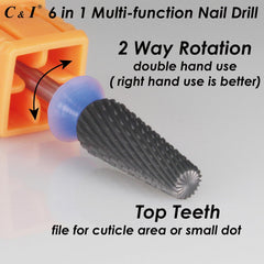 C & I teeth design with size gradient for precise shaping.