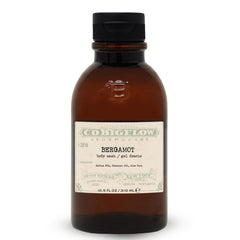 C.O. Bigelow Bergamot Body Wash pump foam showing rich lather for daily cleansing.