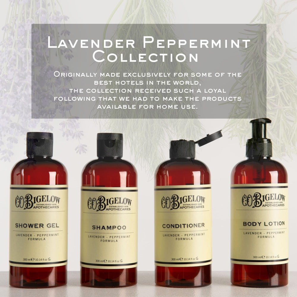 C.O. Bigelow Lavender Peppermint lotion texture showing quick absorption