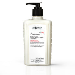 C.O. Bigelow Lemon Body Lotion bottle with bright citrus and deep hydration.