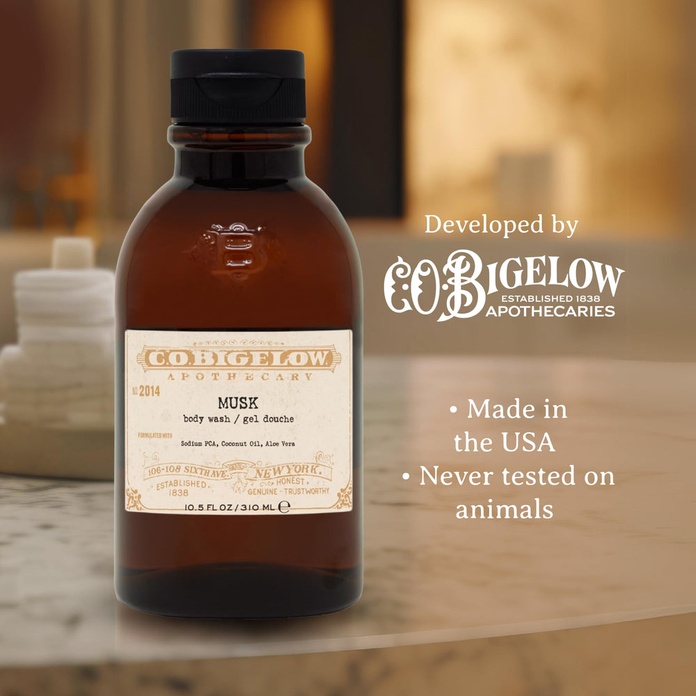C.O. Bigelow Musk Aroma notes hint at bergamot and musk allure