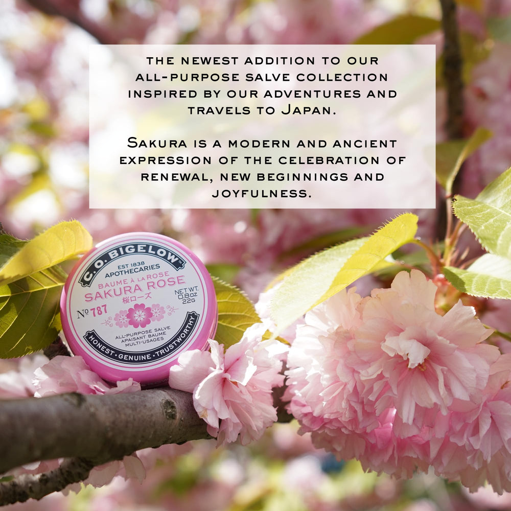 Natural ingredients in C.O. Bigelow Sakura Rose Salve with squalane
