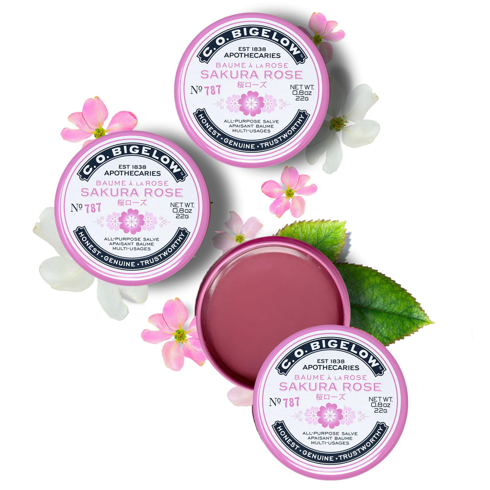 Made in USA, cruelty-free C.O. Bigelow Sakura Rose Salve with natural ingredients