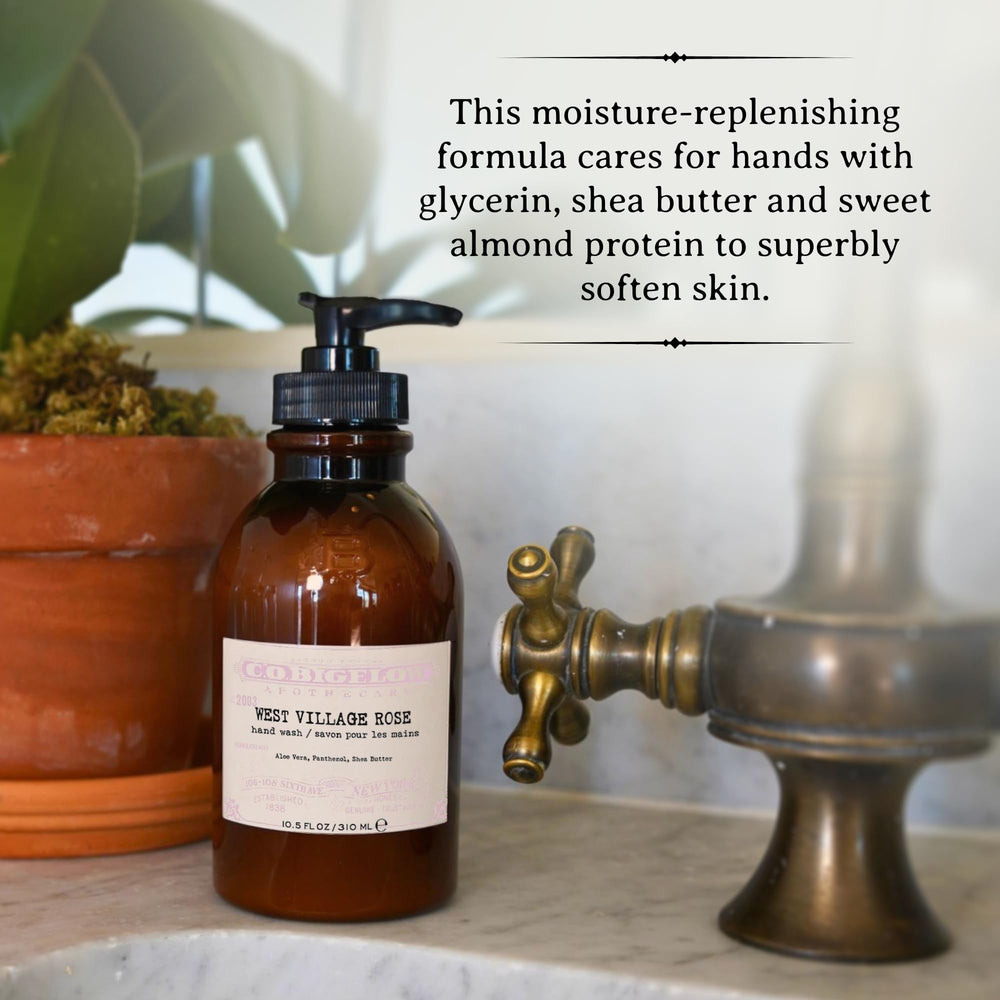 C.O. Bigelow West Village Rose foam delivers rich lather and rinse