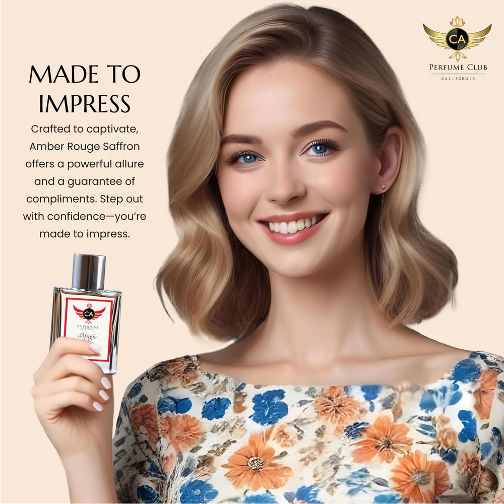 CA Perfume Impression Amber Rouge Saffron collection display invites exploration