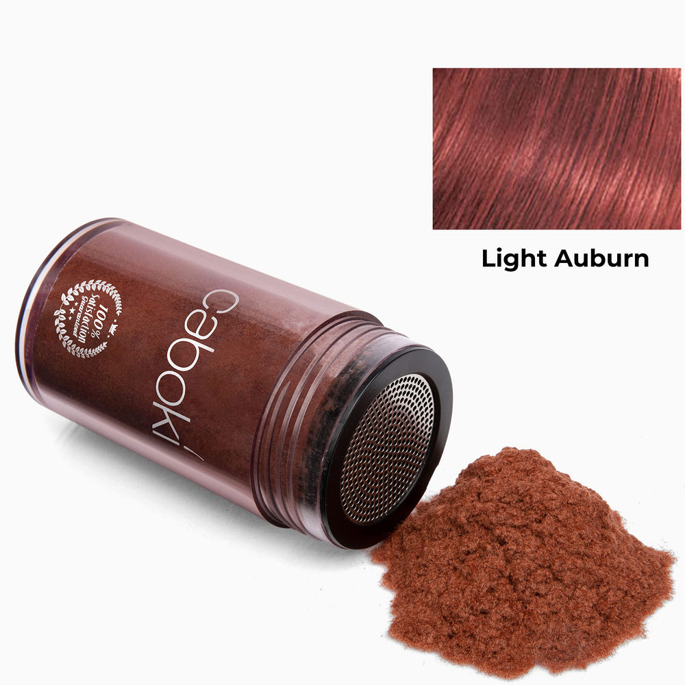 Caboki bald spot concealment showing seamless blend for a fuller look.
