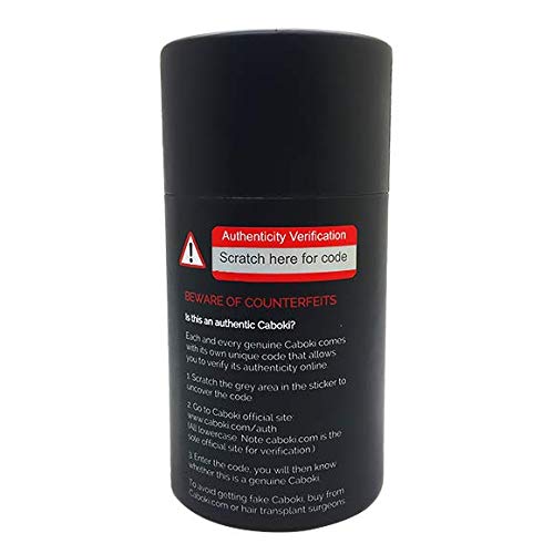 Caboki powder diffuses evenly for natural coverage on sparse strands.