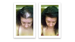 Caboki thinning-area closeup highlighting seamless blend.
