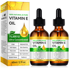 Cacukn Vitamin E Oil bottle pouring for deep skin hydration and protection