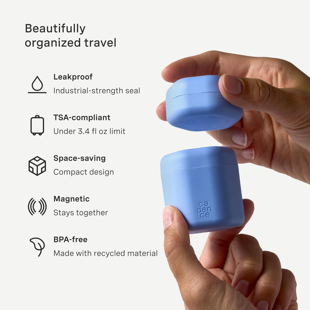 Cadence magnetic tiles enable flexible, space-saving storage on the go.