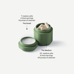 Cadence magnetic tiles enable quick label swaps between products during journeys