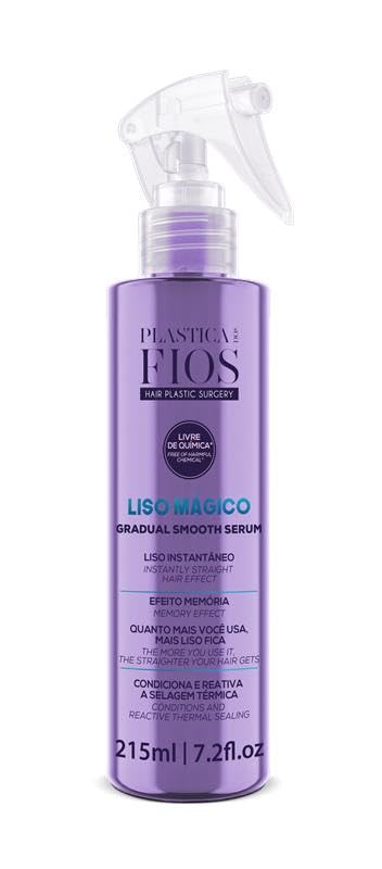 CADIVEU Liso Magico Smooth Serum packaging side view signals premium, lasting shine potential for hair