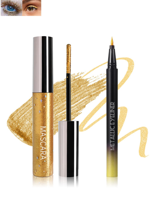Caedelfly colored gold mascara waterproof for long-lasting, vivid lash color.
