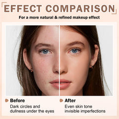 CAHIUYOA matte finish skin texture for natural, shine-free look.
