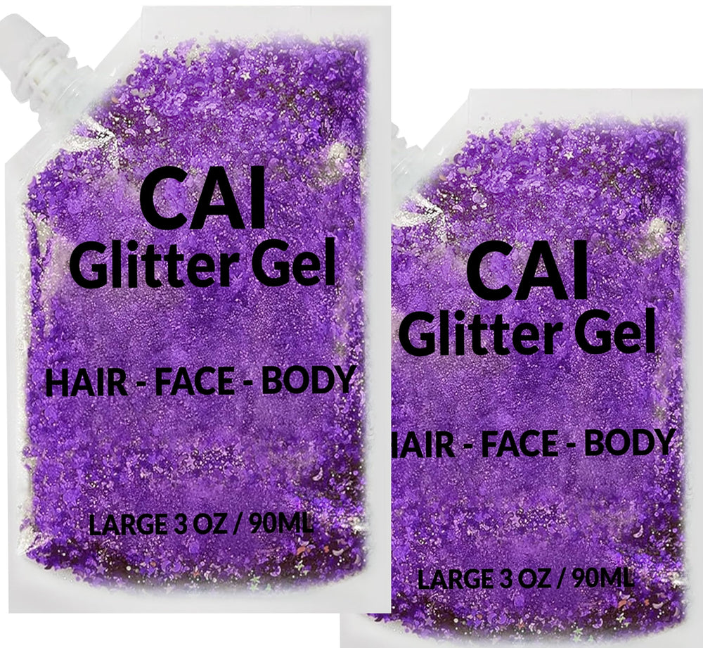 CAI BEAUTY NYC face glitter gel with moon and stars for bold festival makeup