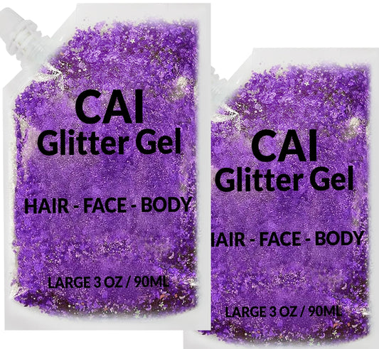 CAI BEAUTY NYC face glitter gel with moon and stars for bold festival makeup
