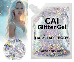 CAI BEAUTY NYC glitter freckles style in rose for dramatic makeup