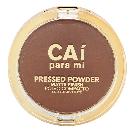 CAI Para Mi pressed powder Mocha compact close-up showing shade and finish