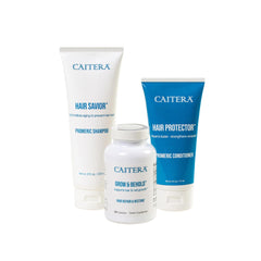Caitera Ultimate Hair Trio bottle front view highlighting premium formula for healthier-looking hair