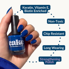 CAKE Nail Anchor Down brush applies polish for a smooth, even coat and quick dry.