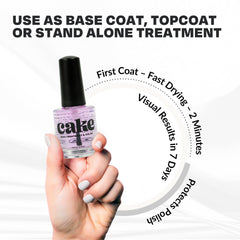 CAKE Power Boost used as top coat for lasting shine and strength