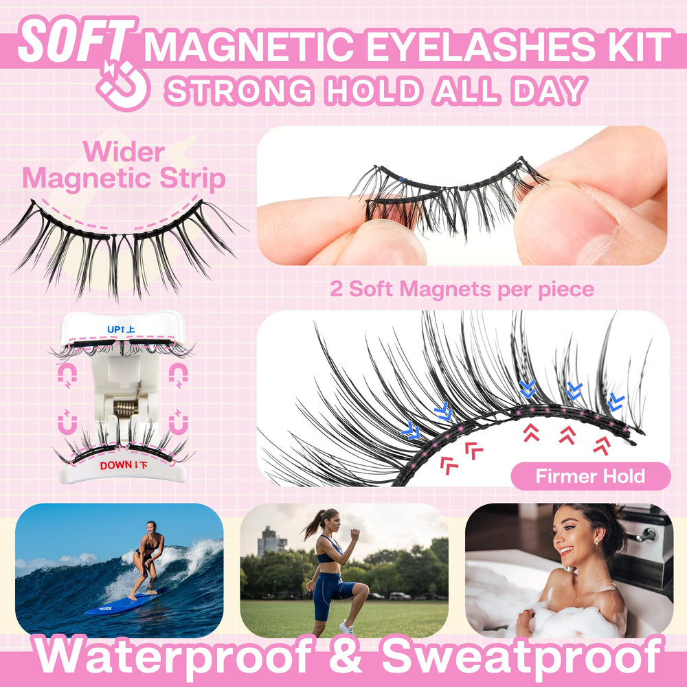 CALAILIS magnetic eyelashes reusable durable designed for hundreds of uses with proper care.
