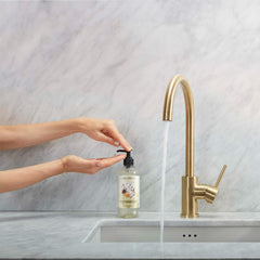 Caldrea Gilded Balsam Birch glycerin from plant sources supports gentle cleansing.