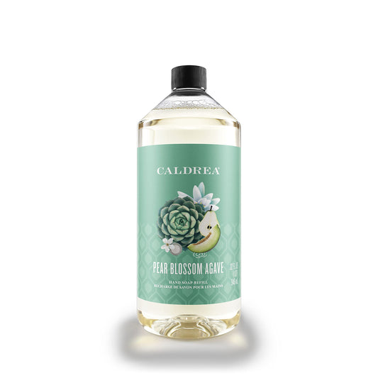 Caldrea Pear Blossom Agave refill bottle ready for eco friendly hand care