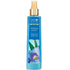 Calgon Morning Glory body mist bottle shows the airy floral scent for daily wear.