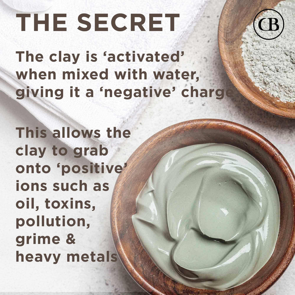 California Biology close-up of skin texture after pore cleansing clay treatment