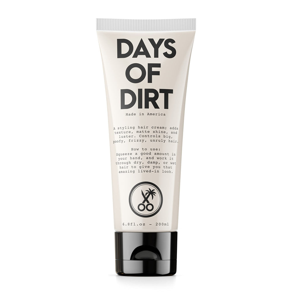 California Born Days of Dirt bottle pour for quick, no-hold texture.