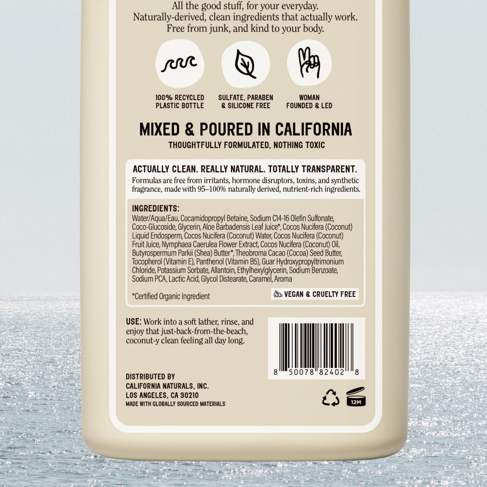 California Naturals Classic Clean naturally scented formula offers a subtle shower fragrance.