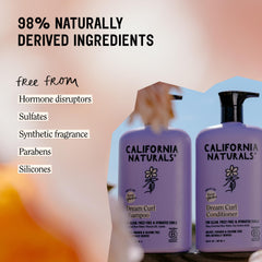 California Naturals Dream Curl ingredients rice water close-up showing strengthening properties