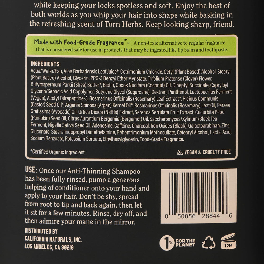 California Naturals Re:GRO packaging shows vegan and cruelty-free symbols