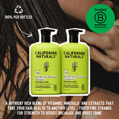 California Naturals Re:GRO hair after usage reveals stronger strands.