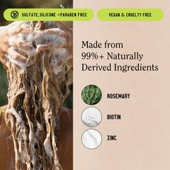 California Naturals Re:GRO Shampoo with rosemary and caffeine supports scalp vitality.