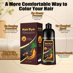 Callmynm light brown hair dye shampoo in-use close-up showing rich color.