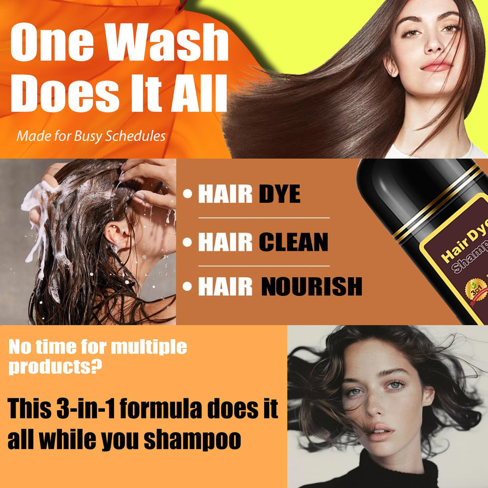 Callmynm light brown hair dye shampoo rinse after treatment for lasting hue.