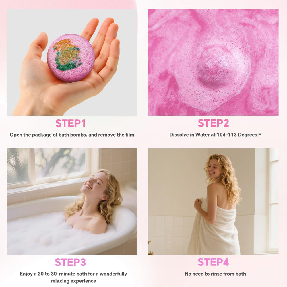 CalmNFiz Rose bath bomb providing vibrant color and skin hydration
