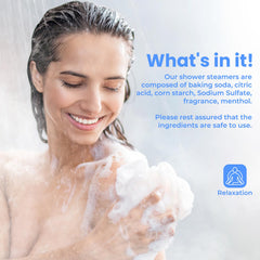 CalmNFiz melt releases peppermint and lavender notes for a soothing shower