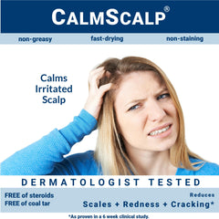CalmScalp scalp-application demonstrates quick, leave-on relief with no rinse