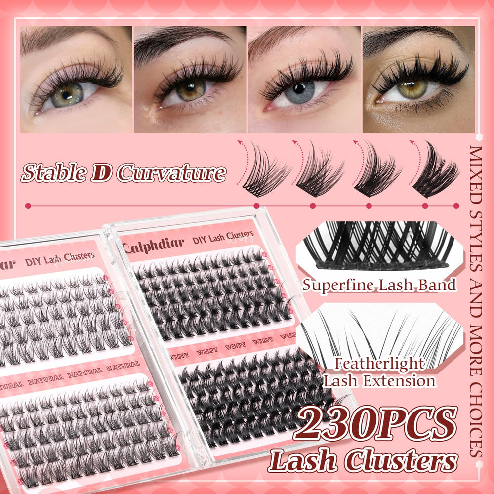 Calphdiar 10mm lash clusters for subtle enhancement