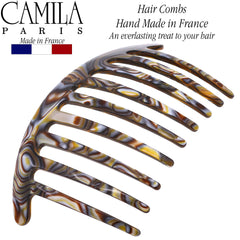 Camila Paris CP3182 curved hair comb onyx provides a secure grip for all hair types.