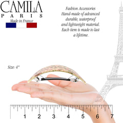 Camila Paris CP3323 barrette securing thick hair securely