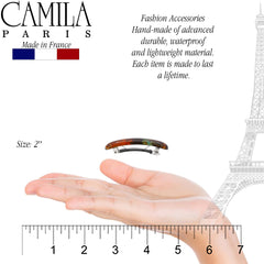 Camila CP3328 barrette worn to secure hair during daily activities
