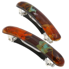 Camila Paris CP3328 orange barrette set 2-pack for secure styling
