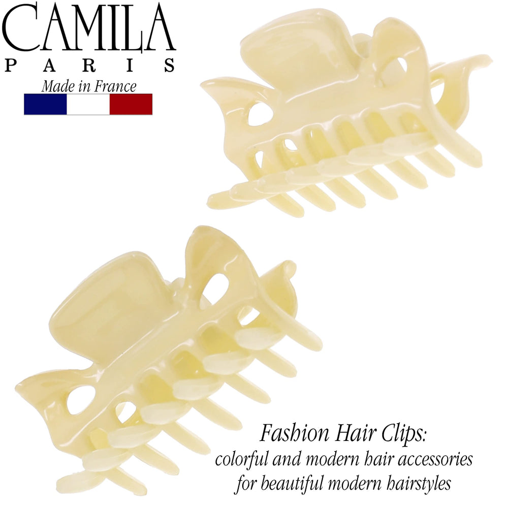 Two CP3512 cream clips set for secure updos and daylong style